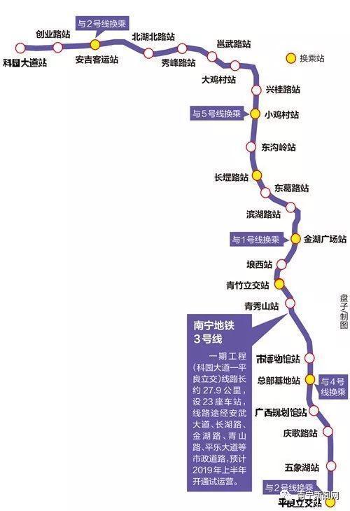 南寧地鐵3號線明年將開通試運營！你想知道的都在這里(圖3)